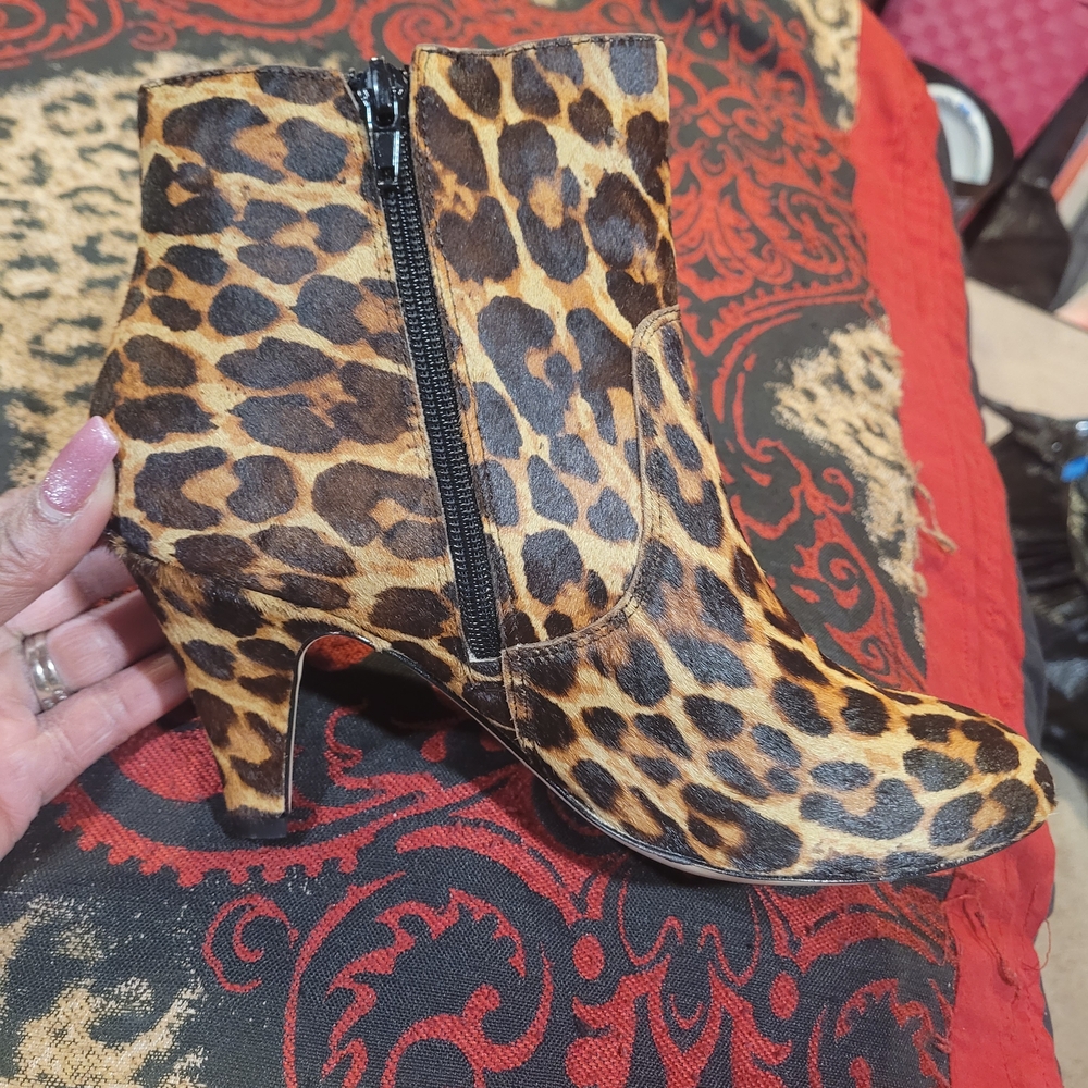 Leopard Print Ankle Boots